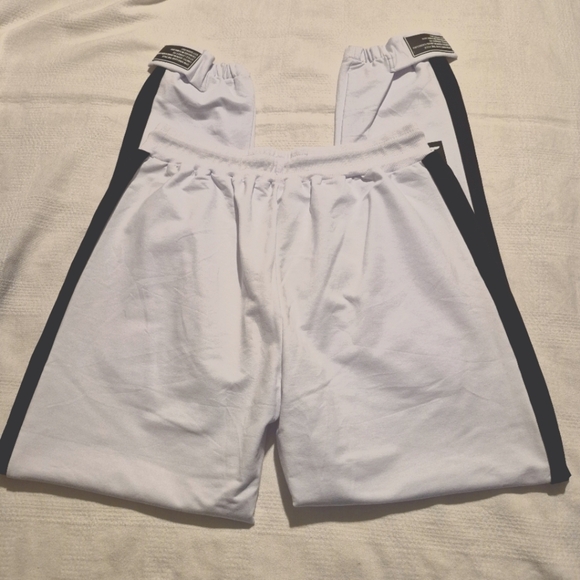 Pidogym Limited Edition white with black accents men's XL slim fit jogging pants - Picture 6 of 16